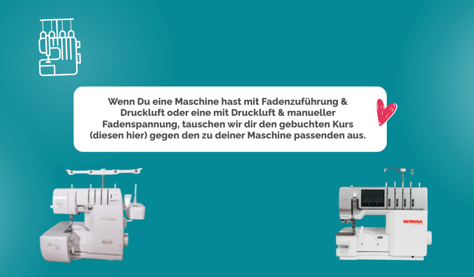 Overlockkurs druckluft manuell bla kompr