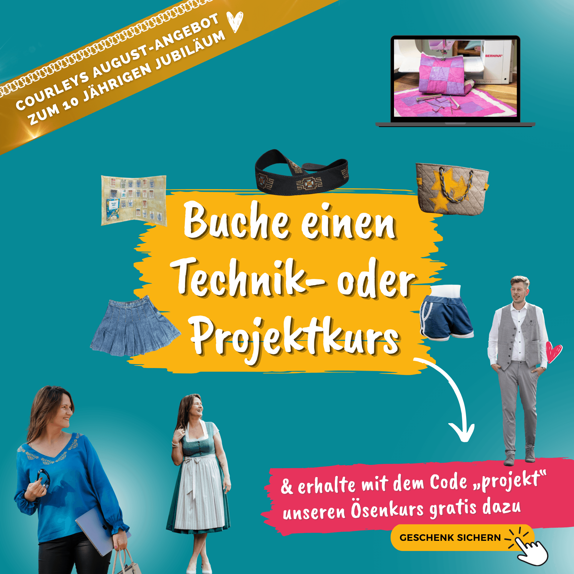 August Angebot Ösenkurs Mobile Banner kompr